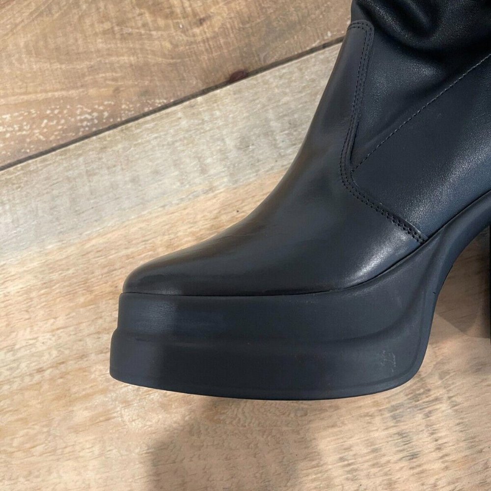 Free People Double Stack Over the Knee Boots Black Size 37 Brand New  Orig. $298 - Picture 9 of 10